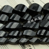 Faceted Twist Olivary Agates Beads 15'' DIY Jewelry Making Beads
