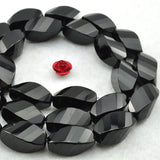 Faceted Twist Olivary Agates Beads 15'' DIY Jewelry Making Beads