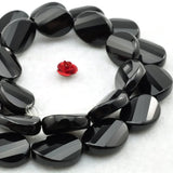Faceted Twist Twisted Olivary Oval Agates Beads for Jewelry Making 15''