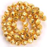 Faceted Volcanic Stone Copper Hematite Beads 6/8/10mm