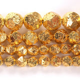 Faceted Volcanic Stone Copper Hematite Beads 6/8/10mm