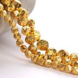Faceted Volcanic Stone Copper Hematite Beads 6/8/10mm