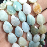 Faceted Water Drop Amazonite Loose Stone Beads 13*18mm