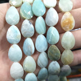 Faceted Water Drop Amazonite Loose Stone Beads 13*18mm