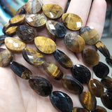 Faceted Tiger Eye Stone Beads for Jewelry Making DIY 13*18mm
