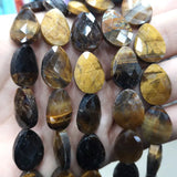 Faceted Tiger Eye Stone Beads for Jewelry Making DIY 13*18mm