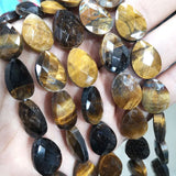 Faceted Tiger Eye Stone Beads for Jewelry Making DIY 13*18mm