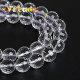 12mm Faceted Clear Crystal Spacer Beads for Jewelry Making