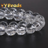 12mm Faceted Clear Crystal Spacer Beads for Jewelry Making