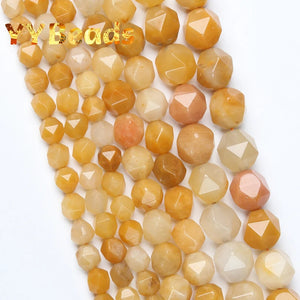 Yellow Aventurine Beads Topaz Jades Spacer Beads for DIY Charm Bracelets