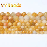 Yellow Aventurine Beads Topaz Jades Spacer Beads for DIY Charm Bracelets