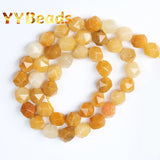 Yellow Aventurine Beads Topaz Jades Spacer Beads for DIY Charm Bracelets