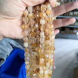 Natural Yellow Citrines Crystal Beads for DIY Jewelry Making