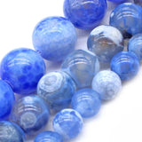 Natural Fire Agat Stone Chalcedony Smooth Round Beads 6 8 10 MM