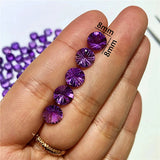 8MM Amethyst Ring Face Necklace DIY Jewelry Making Gemstone