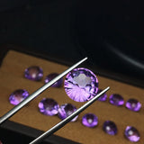 8MM Amethyst Ring Face Necklace DIY Jewelry Making Gemstone