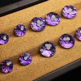 8MM Amethyst Ring Face Necklace DIY Jewelry Making Gemstone