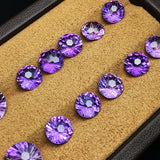 8MM Amethyst Ring Face Necklace DIY Jewelry Making Gemstone