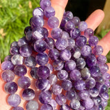 Amethyst Stone Beads 6/8/10/12 mm Purple Crystal Round Stone Beads