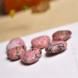 Flower Stone Carved Heart Necklace