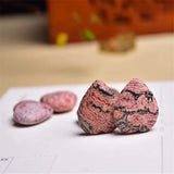 Flower Stone Carved Heart Necklace