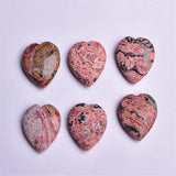 Flower Stone Carved Heart Necklace