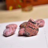 Flower Stone Carved Heart Necklace