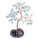 Fluorite Luck Money Tree Healing Aquamarine Crystal Tree