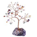 Fluorite Luck Money Tree Healing Aquamarine Crystal Tree