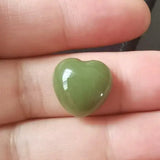 Fluorite Luminous Stone Heart Pendant Necklace with Chain