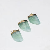 Fluorite Moon Pendant Green God Face Jewelry for Men