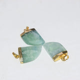 Fluorite Moon Pendant Green God Face Jewelry for Men