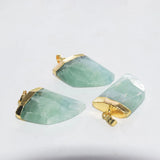 Fluorite Moon Pendant Green God Face Jewelry for Men