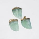 Fluorite Moon Pendant Green God Face Jewelry for Men