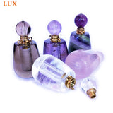 Fluorite Perfume Bottle Pendant Polished Healing Chakra Necklace