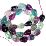 Fluorite Stone Beads 15'' DIY Loose Beads Jewelry Making Women Gift