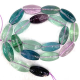 Natural Fluorite Stone Beads 15'' Oval Olive Drum DIY Loose Beads