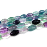 Natural Fluorite Stone Beads 15'' Oval Olive Drum DIY Loose Beads