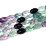 Natural Fluorite Stone Beads 15'' Oval Olive Drum DIY Loose Beads
