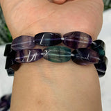 Fluorite Stone Beads 15'' Twist Oval Olive Loose Beads Jewelry Making Women Gift