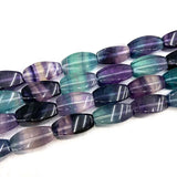 Fluorite Stone Beads 15'' Twist Oval Olive Loose Beads Jewelry Making Women Gift