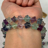 Fluorite Ice Cube Stone Beads 15'' DIY Loose Beads