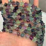 Fluorite Ice Cube Stone Beads 15'' DIY Loose Beads
