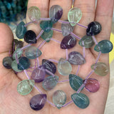 Fluorite Stone Beads DIY Jewelry Making 15'' Drop Loose Beads