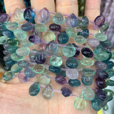 Fluorite Stone Beads DIY Jewelry Making 15'' Drop Loose Beads
