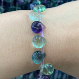 Fluorite Stone Beads DIY Jewelry Making 15'' Drop Loose Beads