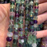 Natural Fluorite Stone Beads 15'' Faceted Rondelle for Jewelry Making