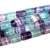 Fluorite Stone Beads 15'' Rectangle DIY Loose Beads For Jewelry Making