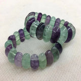 Natural Fluorite Stone Beads Bracelet Gemstone Bangle Gift
