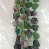Natural Fluorite Stone Beads Loose Purple Green Stones for DIY Necklace Making